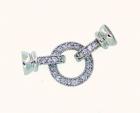 Chiusura in argento 925 rodiato con zirconi cod.3045
